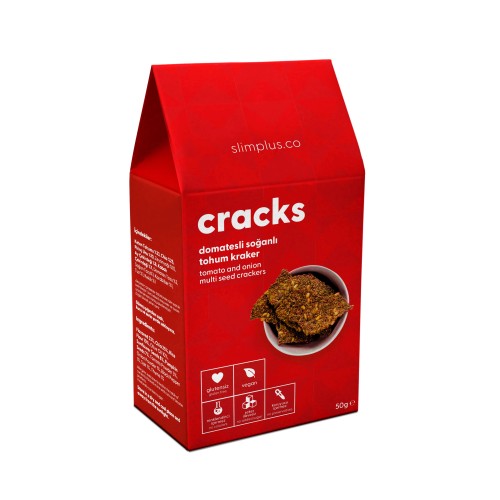 Domates Soğanlı Glutensiz Vegan Tohum Kraker Cracks 50gr